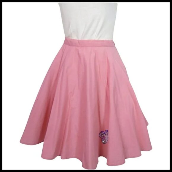 50s Vintage Pink Circle Skirt With Crinoline for Women or Girls - Picture 2 of 14
